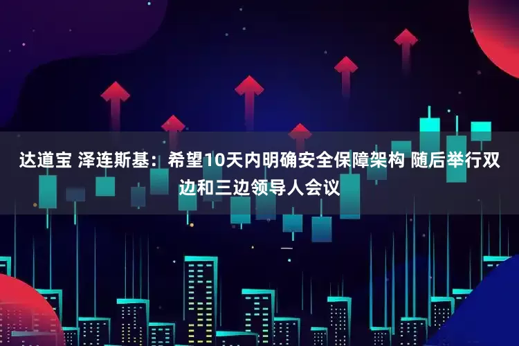 达道宝 泽连斯基：希望10天内明确安全保障架构 随后举行双边和三边领导人会议